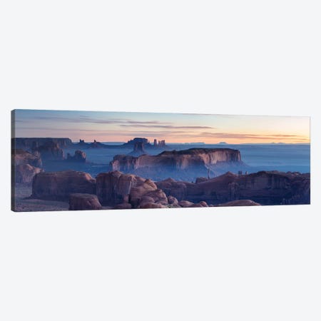 Hunt's Mesa Panoramic, Monument Valley I Canvas Print #TEO585} by Matteo Colombo Canvas Wall Art