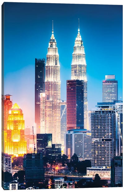 Kuala Lumpur Skyline, Malaysia V Canvas Art Print - Malaysia