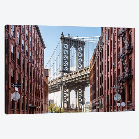 Manhattan Bridge, New York City Canvas Print #TEO598} by Matteo Colombo Canvas Wall Art