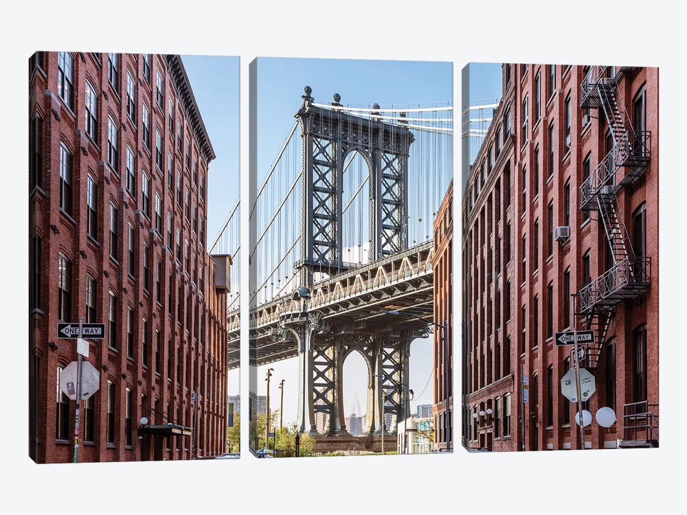 Manhattan Bridge, New York City by Matteo Colombo 3-piece Canvas Print