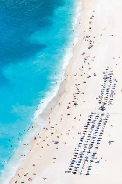 Large Coastal Art - Canvas Prints: Aerial View Of Myrtos Beach III, Cephalonia, Ionian Islands, Greece by Matteo Colombo