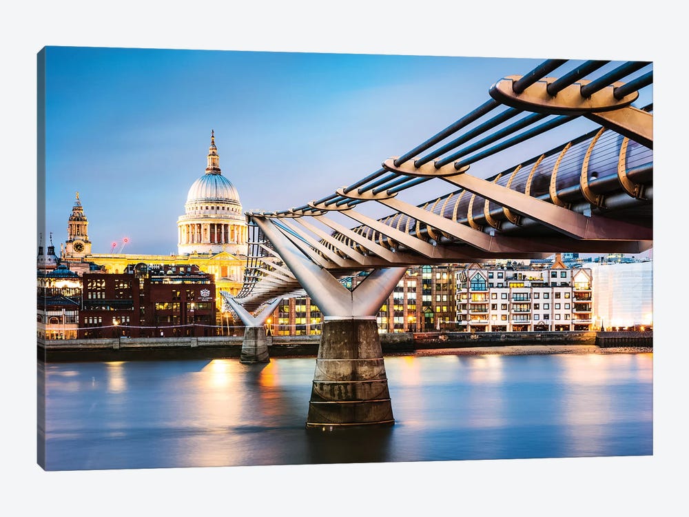 Millennium Bridge And St Paul's Cathedral, London by Matteo Colombo 1-piece Art Print