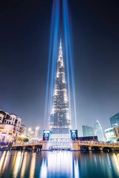 United Arab Emirates: Night At Burj Khalifa, Dubai by Matteo Colombo
