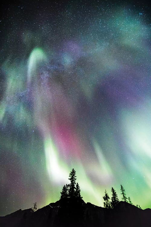 Northern Lights And Milky Way, Canada