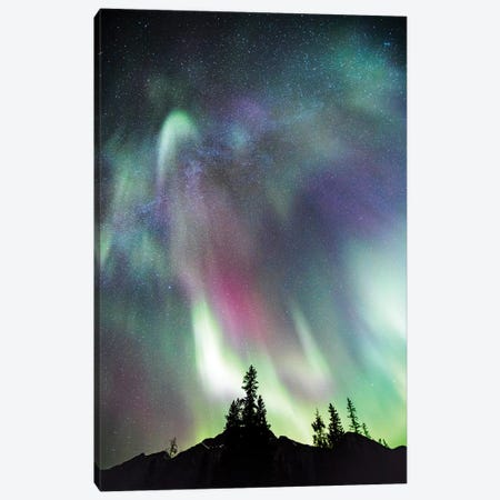 Northern Lights And Milky Way, Canada Canvas Print #TEO613} by Matteo Colombo Canvas Print