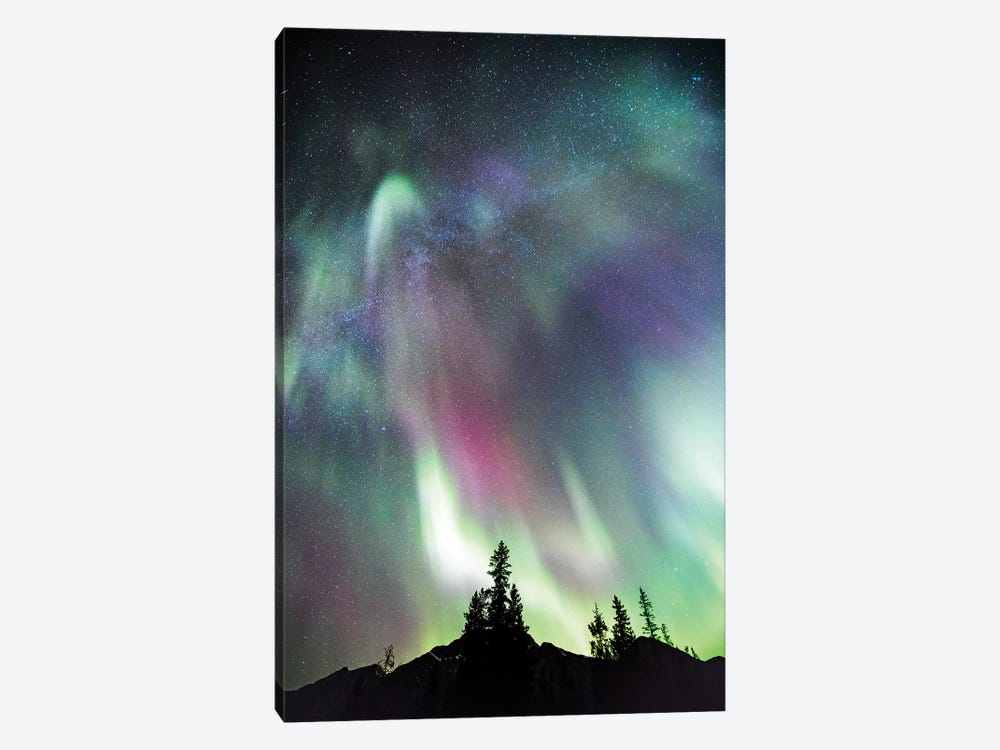 Northern Lights And Milky Way, Canada by Matteo Colombo 1-piece Canvas Art