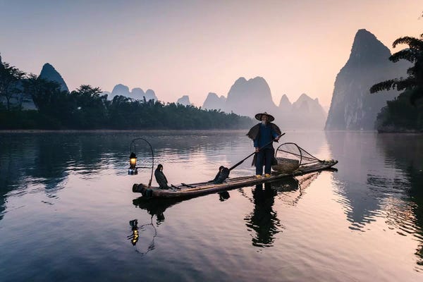 China: Old Chinese Fisherman by Matteo Colombo