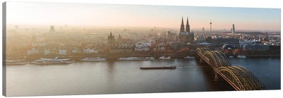 Panoramic Of Cologne Skyline, Germany Canvas Art Print - Cologne