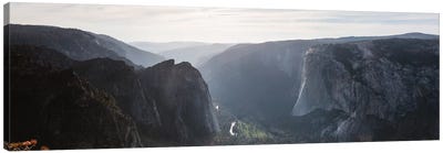 Panoramic Of Taft Point, Yosemite, USA Canvas Art Print - Yosemite National Park Art