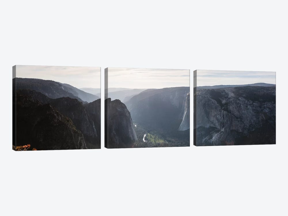 Panoramic Of Taft Point, Yosemite, USA by Matteo Colombo 3-piece Canvas Art