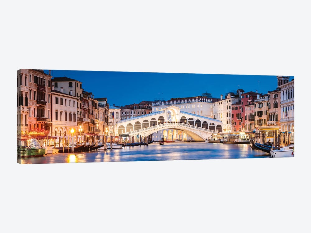 Rialto Bridge At Night, Venice by Matteo Colombo 1-piece Canvas Art