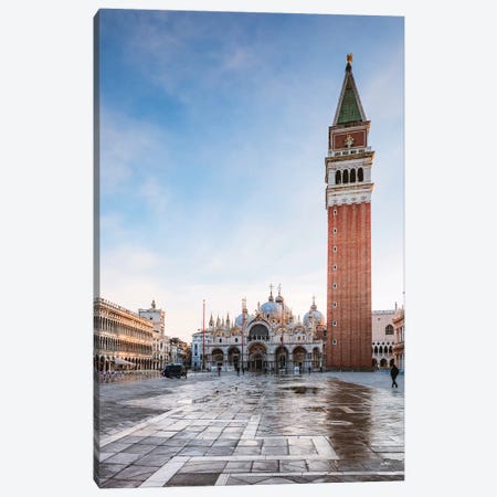 St Mark's Square At Sunrise, Venice Canvas Print #TEO629} by Matteo Colombo Canvas Artwork