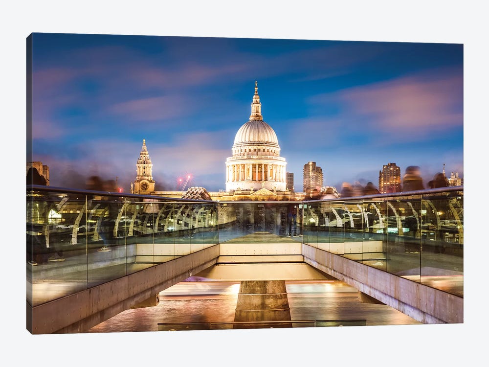 St Paul's Cathedral At Dusk, London by Matteo Colombo 1-piece Canvas Wall Art