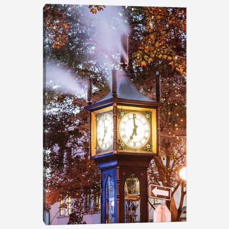 Steam Clock,Vancouver, Canada II Canvas Print #TEO632} by Matteo Colombo Art Print