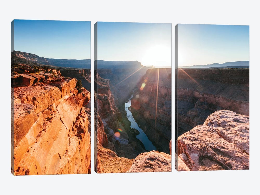 Sunrise On The Grand Canyon by Matteo Colombo 3-piece Canvas Art