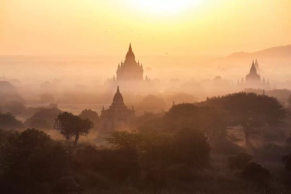 Burma (Myanmar): Sunrise Over The Temples Of Bagan, Myanmar by Matteo Colombo