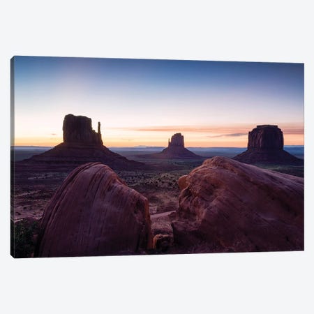 Sunset Over Monument Valley, Arizona Canvas Print #TEO642} by Matteo Colombo Canvas Wall Art