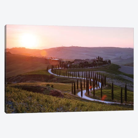 Sunset Over Tuscany Hills Canvas Print #TEO646} by Matteo Colombo Canvas Print