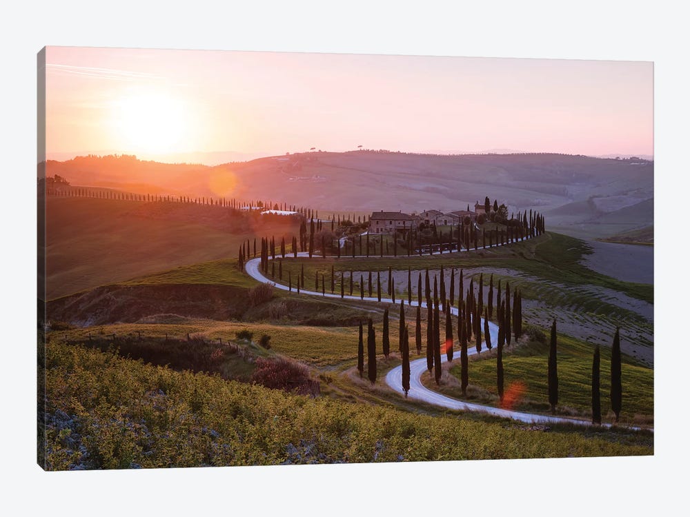 Sunset Over Tuscany Hills by Matteo Colombo 1-piece Canvas Art