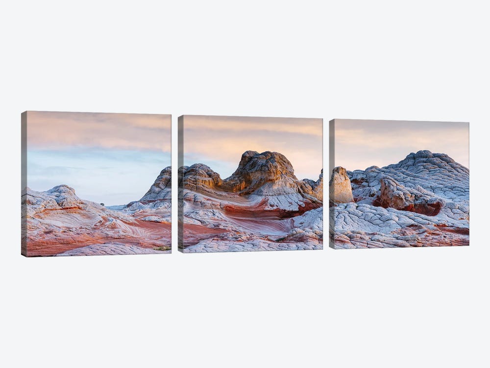 Sunset Over Vermillion Cliffs, Arizona 3-piece Canvas Art Print