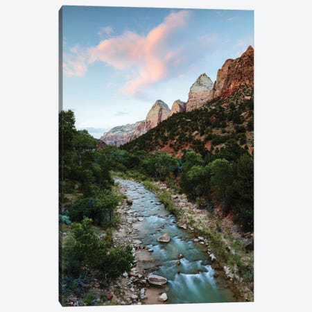Sunset Over Virgin River, Zion Canvas Print #TEO648} by Matteo Colombo Canvas Artwork