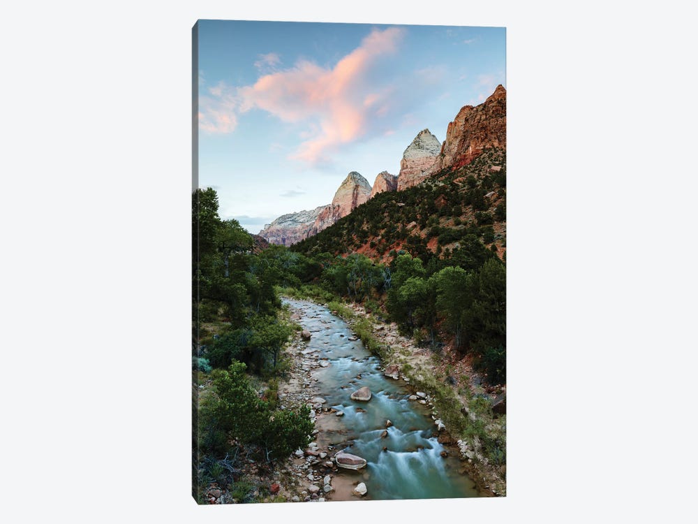 Sunset Over Virgin River, Zion by Matteo Colombo 1-piece Canvas Artwork