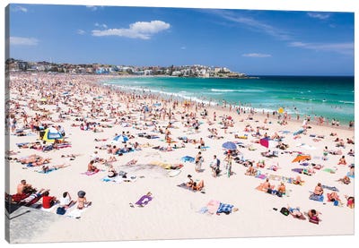 New Year's Day, Bondi Beach, Sydney, New South Wales, Australia Canvas Art Print - Australia Art