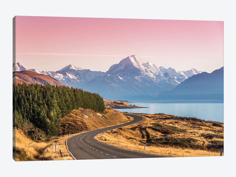 The Road To Mt. Cook, New Zealand by Matteo Colombo 1-piece Canvas Print