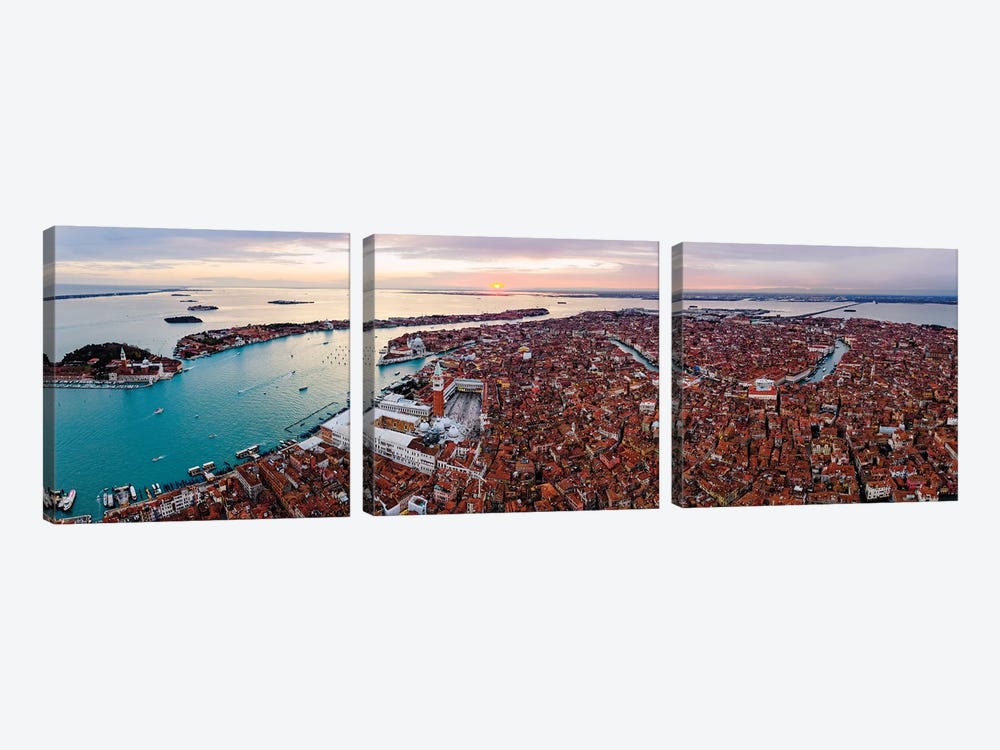 Venice From The Sky II by Matteo Colombo 3-piece Canvas Art