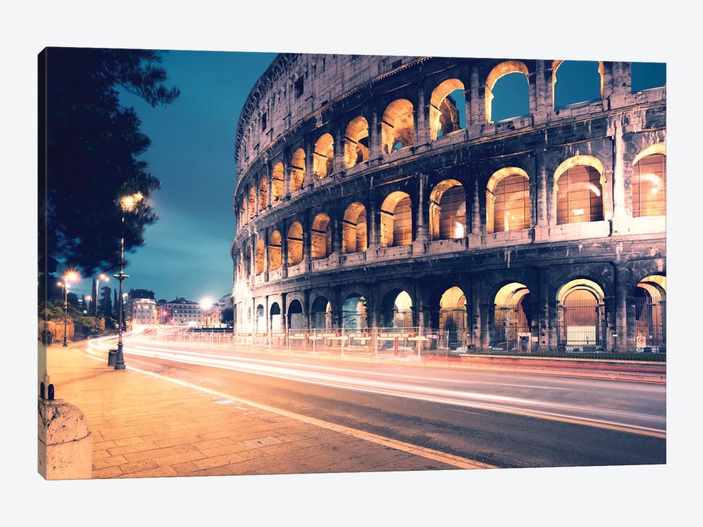 Night At The Colosseum, Rome, Lazio, Italy by Matteo Colombo 1-piece Canvas Artwork