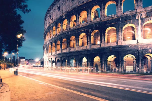 Ancient Ruins: Night At The Colosseum, Rome, Lazio, Italy by Matteo Colombo