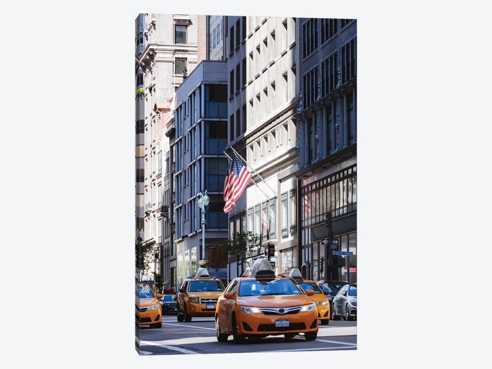 Yellow Cabs On Fifth Avenue by Matteo Colombo 1-piece Canvas Wall Art