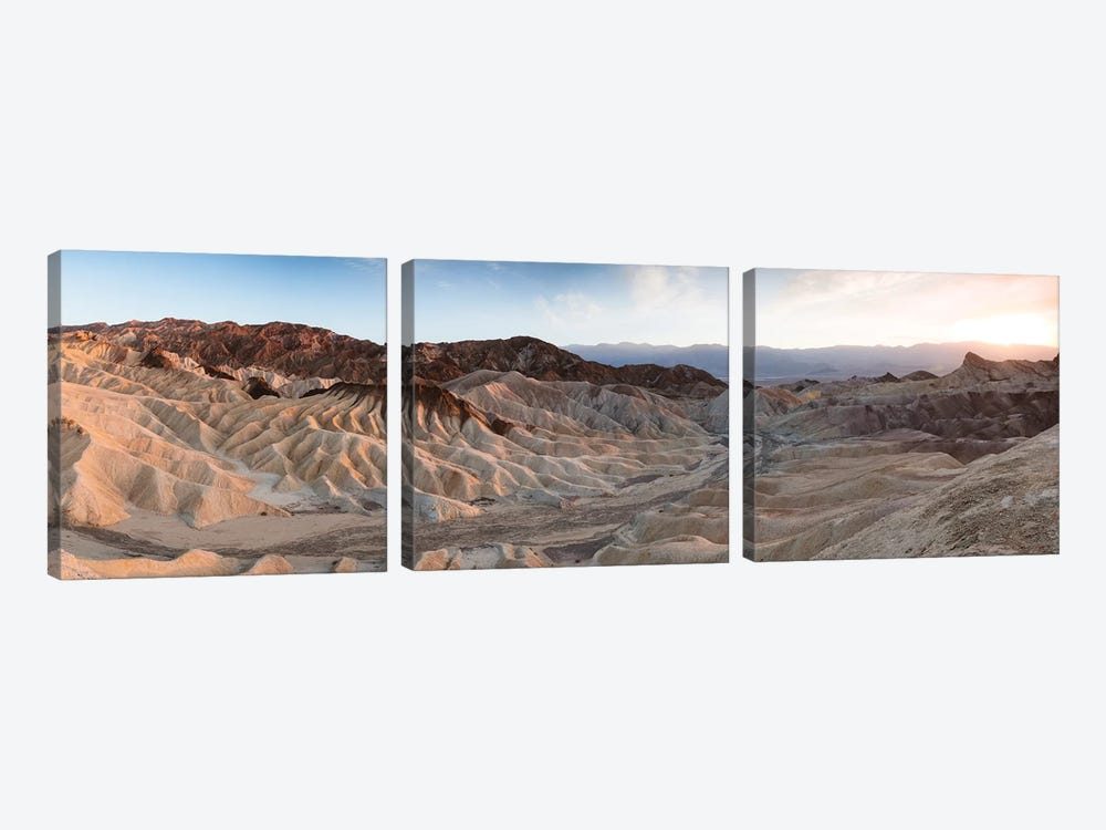 Zabriskie Point Sunset, Death Valley I by Matteo Colombo 3-piece Canvas Wall Art