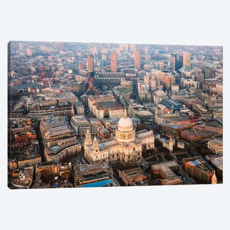 St. Paul's Cathedral From The Top Canvas Print #TEO682} by Matteo Colombo Canvas Wall Art
