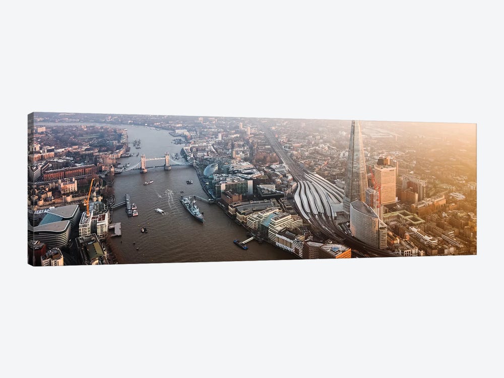 London Aerial Panoramic by Matteo Colombo 1-piece Canvas Art