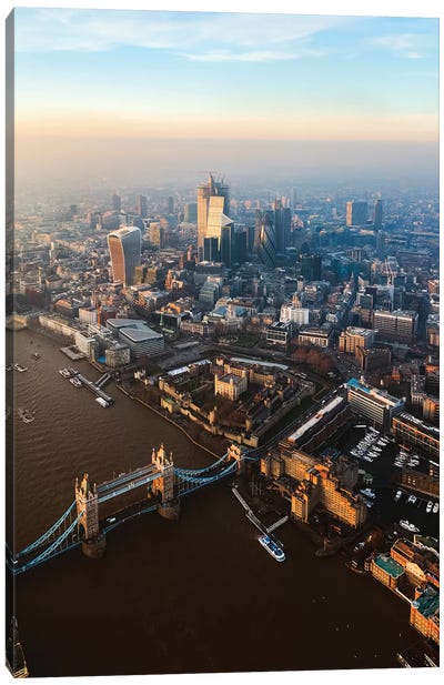 Tower Bridge And The City Of London Canvas Art Print - London Art