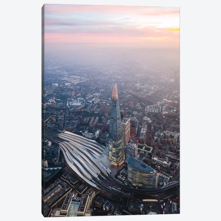 The Shard At Sunset Canvas Print #TEO691} by Matteo Colombo Art Print