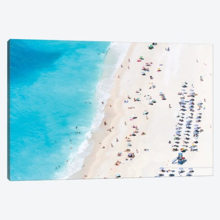 Aerial View Of Myrtos Beach IV, Cephalonia, Ionian Islands, Greece Canvas Print #TEO6} by Matteo Colombo Canvas Wall Art