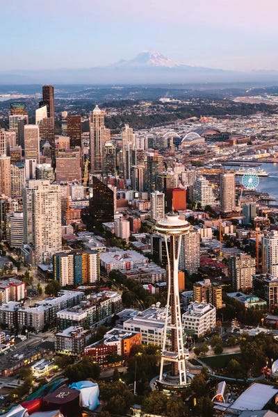 Washington: Mt Rainier And The Space Needle by Matteo Colombo