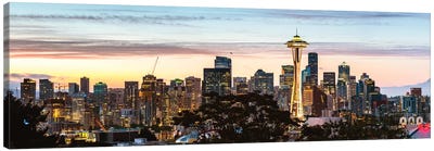 Seattle Skyline Panoramic Canvas Art Print - Seattle