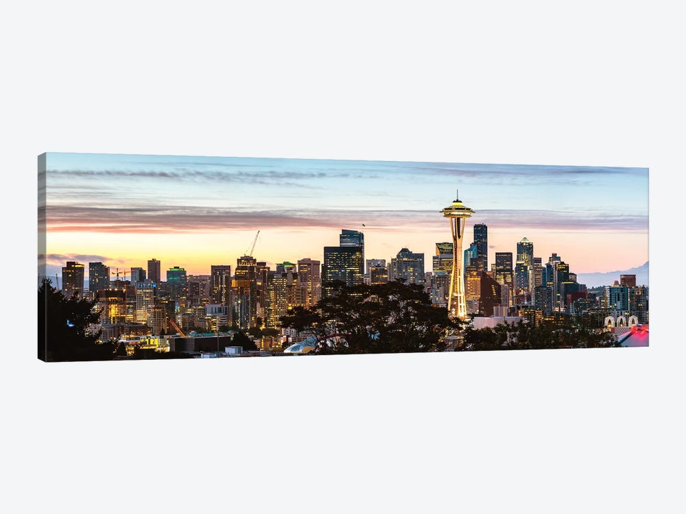 Seattle Skyline Panoramic by Matteo Colombo 1-piece Canvas Art
