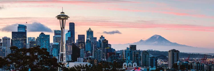 Seattle Skyline And Mt Rainier