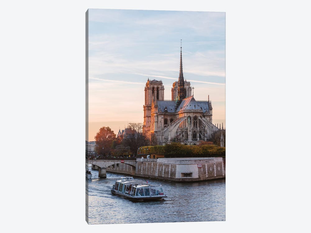 Notre Dame And River Seine by Matteo Colombo 1-piece Canvas Art Print
