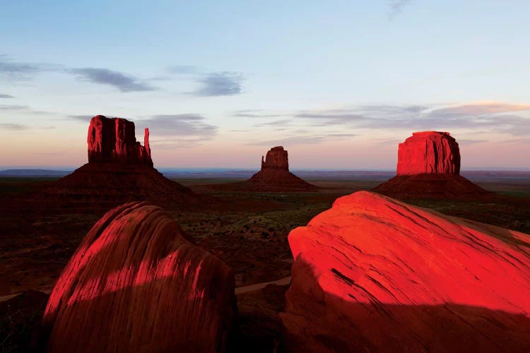 Red Sunset, Monument Valley, Navajo Nation, Arizona, USA