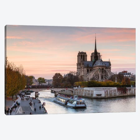 Sunset In Paris Canvas Print #TEO722} by Matteo Colombo Canvas Art Print