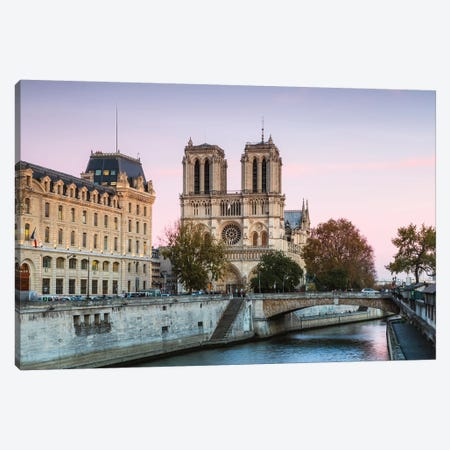 Notre Dame Sunset II Canvas Print #TEO730} by Matteo Colombo Canvas Artwork