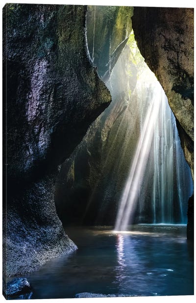 Mystic Waterfall, Bali Canvas Art Print - Waterfall Art