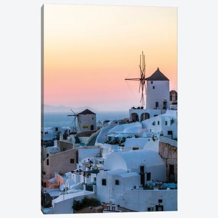 Sunset In Santorini Canvas Print #TEO769} by Matteo Colombo Canvas Print