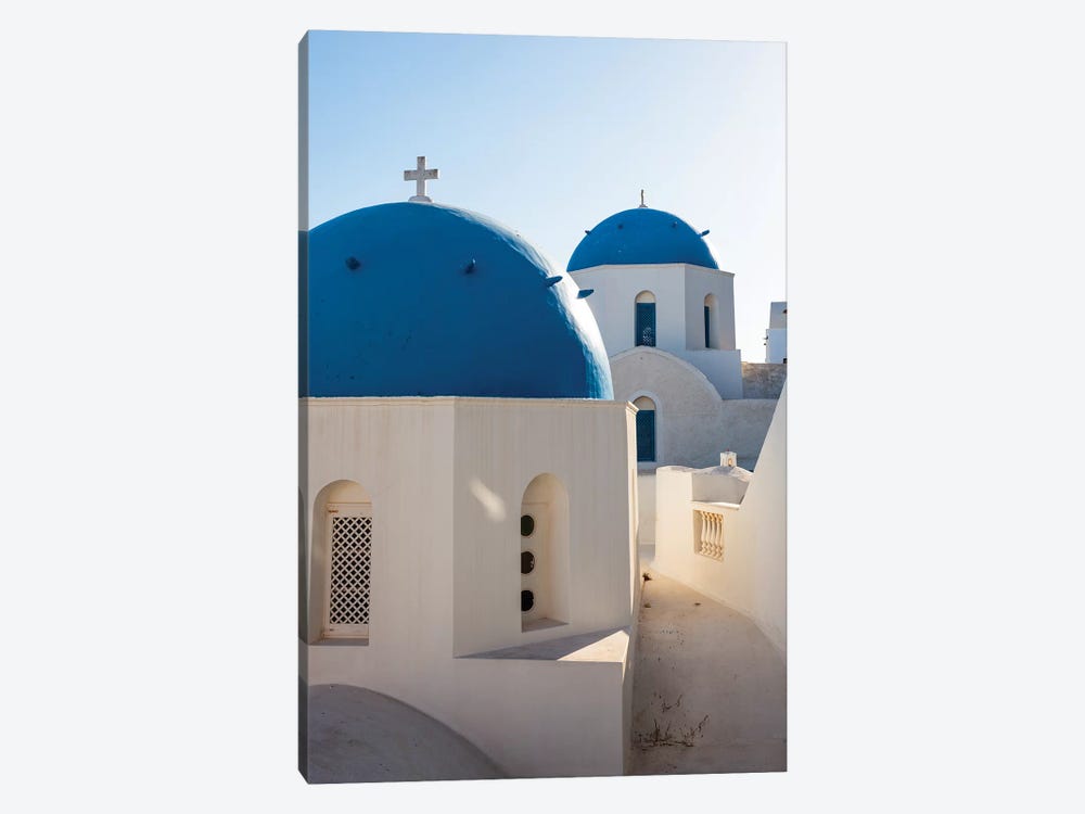 Blue Domed Churches in Santorini, Greece by Matteo Colombo 1-piece Canvas Art
