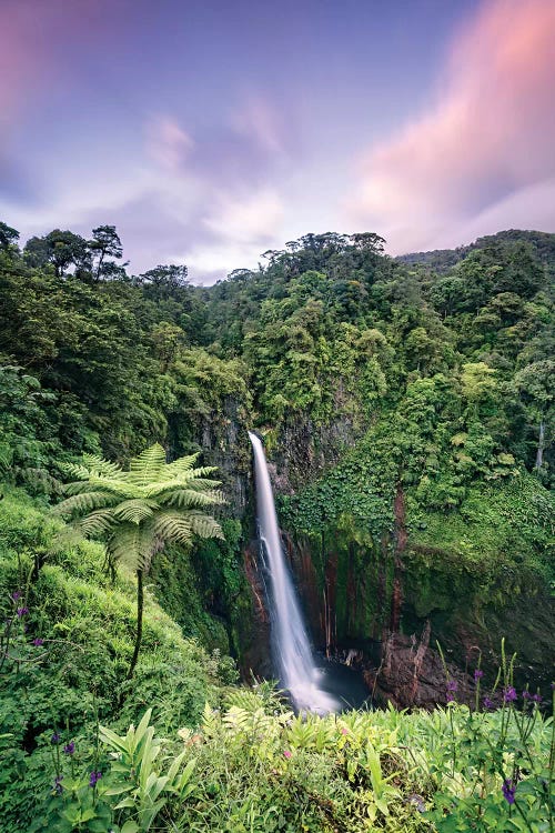 Waterfall At Sunset, Costa Rica